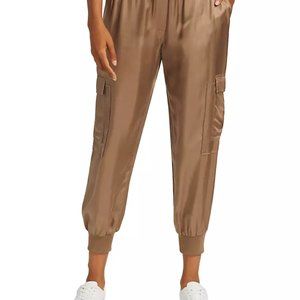 Cinq à Sept Giles Cargo Joggers | Size XL | Pewter Color